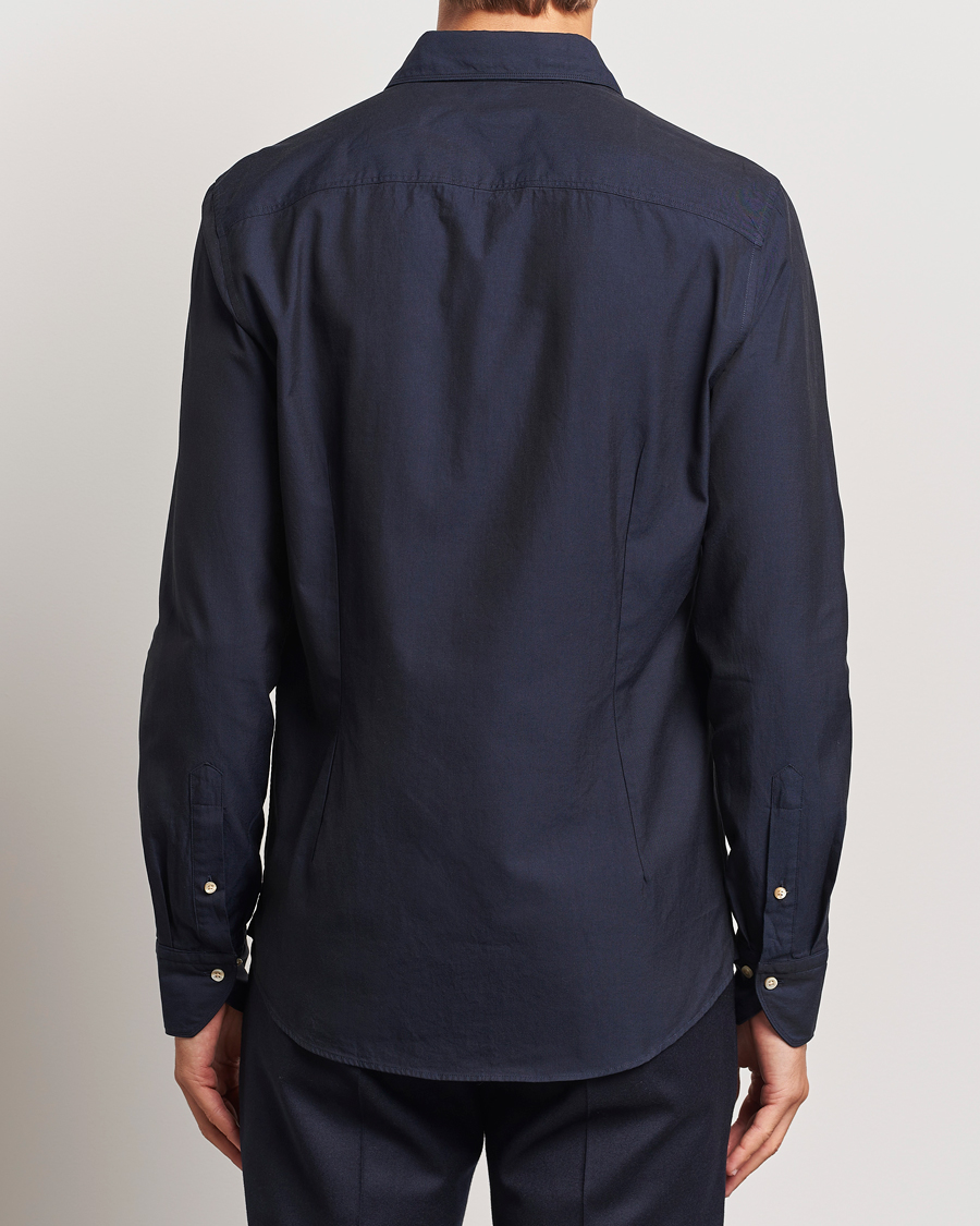 Mies | Kauluspaidat | Stenströms | Slimline Cut Away Washed Twill Shirt Navy