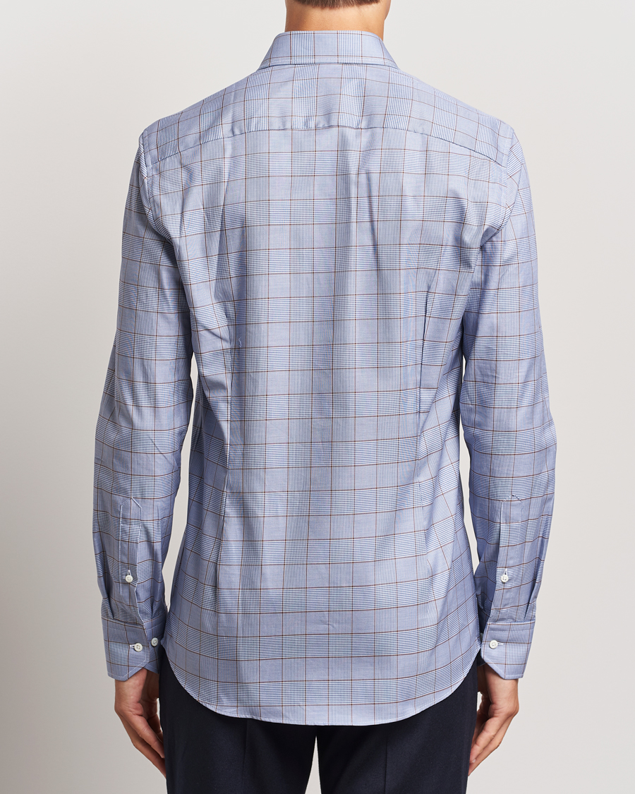 Mies | Kauluspaidat | Stenströms | Slimline Prince of Wales Check Shirt Blue