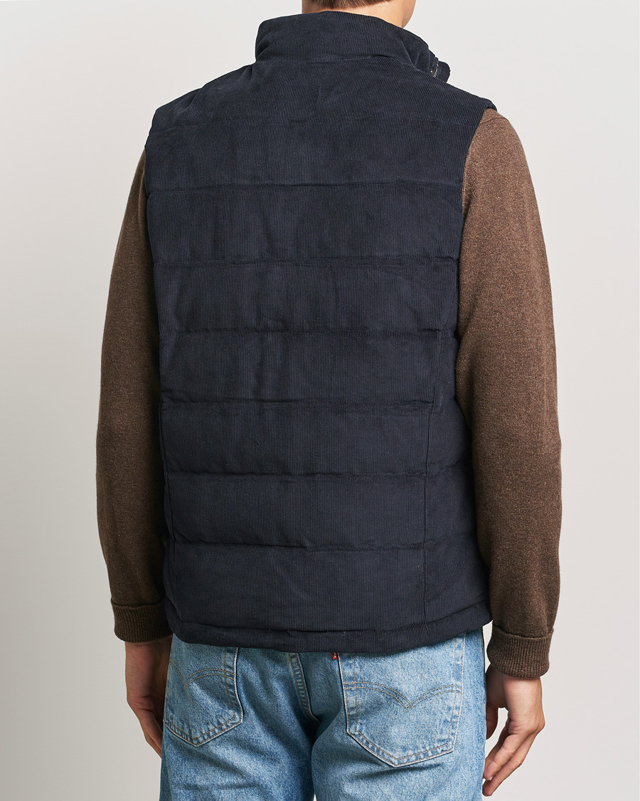 Mies | Takit | Stenströms | Pocket Corduroy Vest Navy