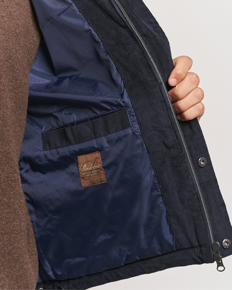 Mies | Takit | Stenströms | Pocket Corduroy Vest Navy