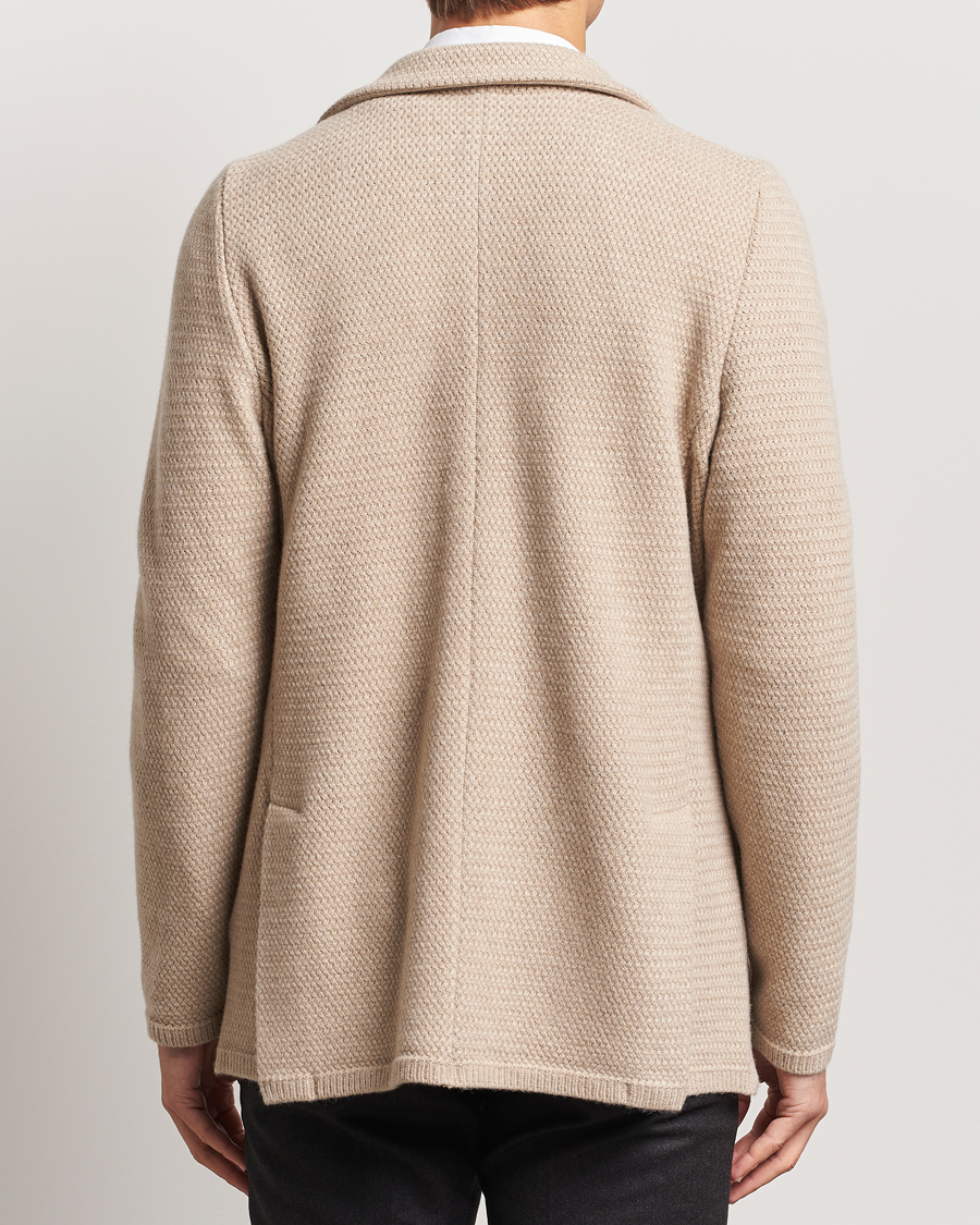 Mies | Pikkutakit | Stenströms | Knitted Textured Merino Wool Blazer Beige