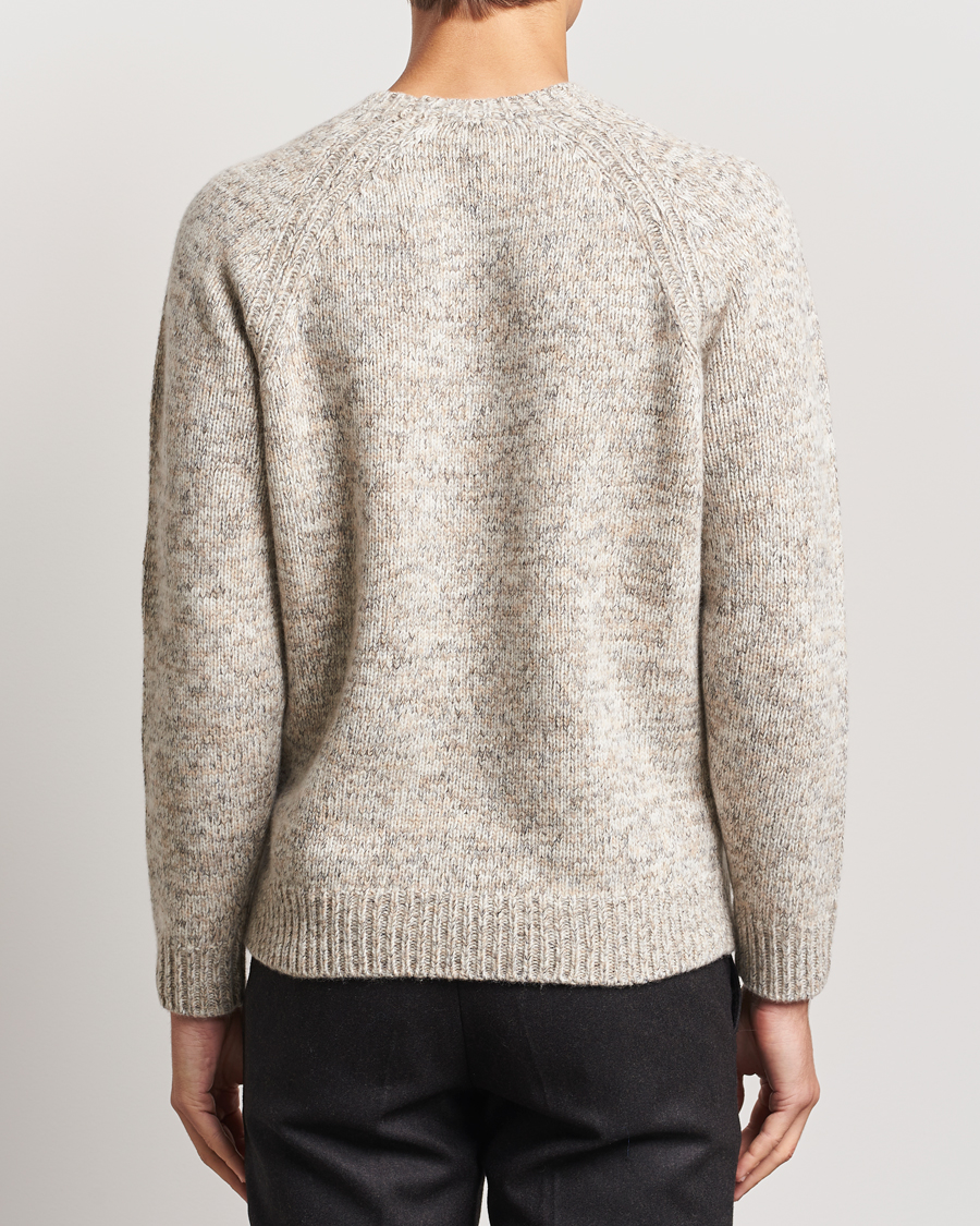 Mies | Puserot | Stenströms | Chunky Knitted Merino Sweater Beige