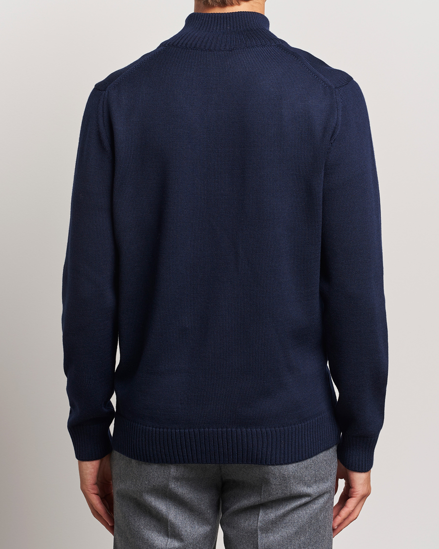 Mies | Puserot | Stenströms | Chunky Knitted Merino Cardigan Navy