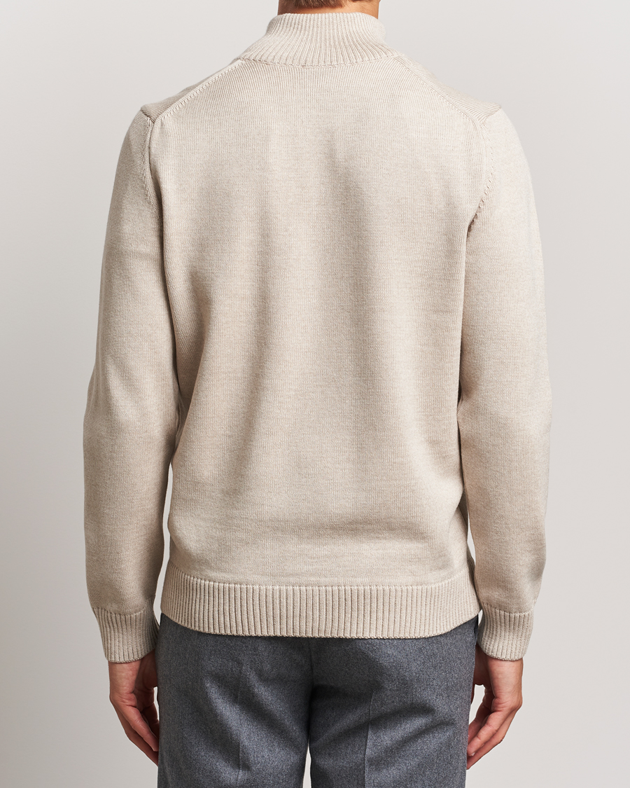 Mies | Puserot | Stenströms | Chunky Knitted Merino Cardigan Beige