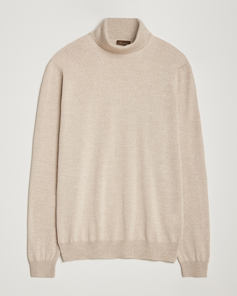 Mies | Puserot | Stenströms | Merino Rollneck Beige