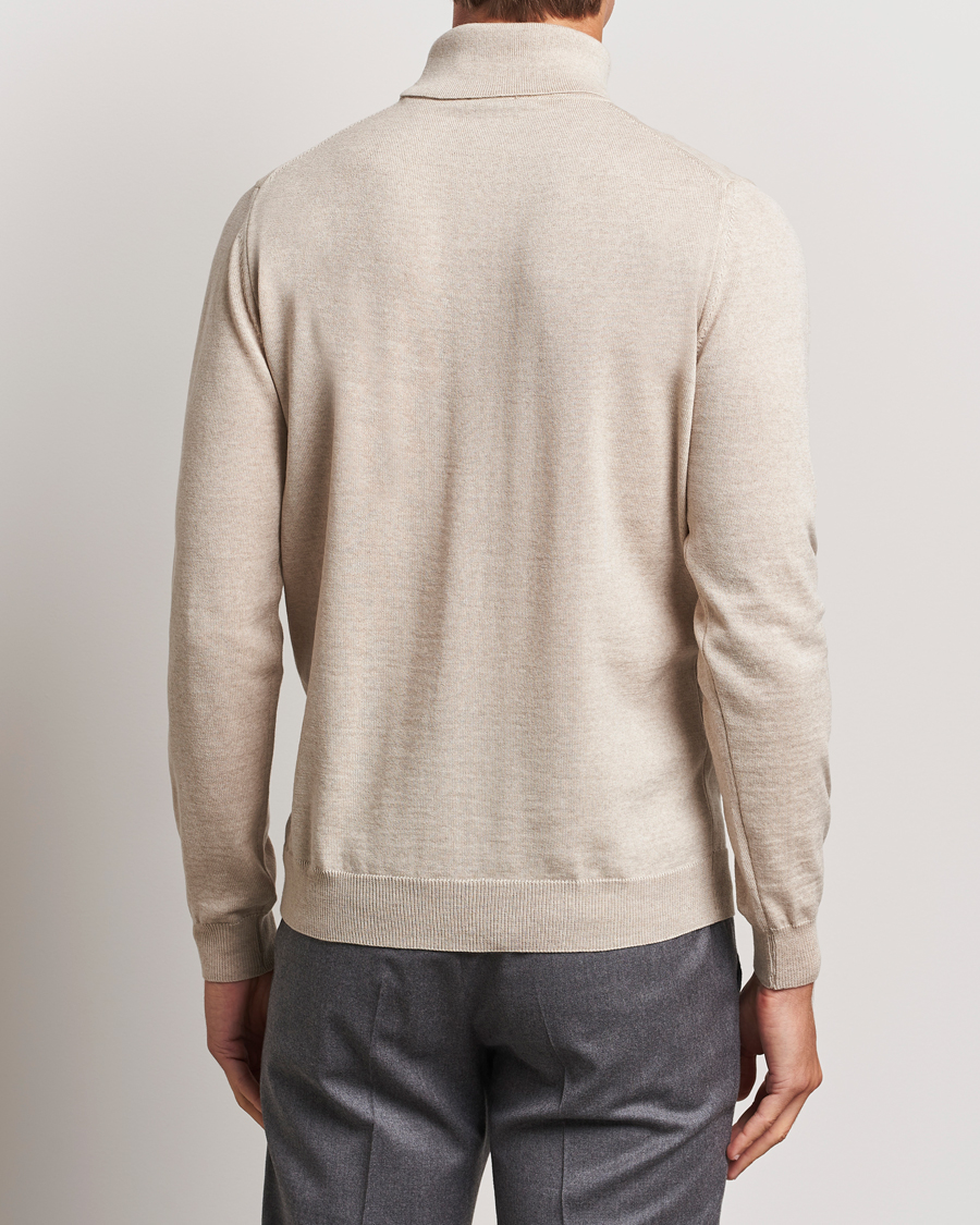 Mies | Puserot | Stenströms | Merino Rollneck Beige