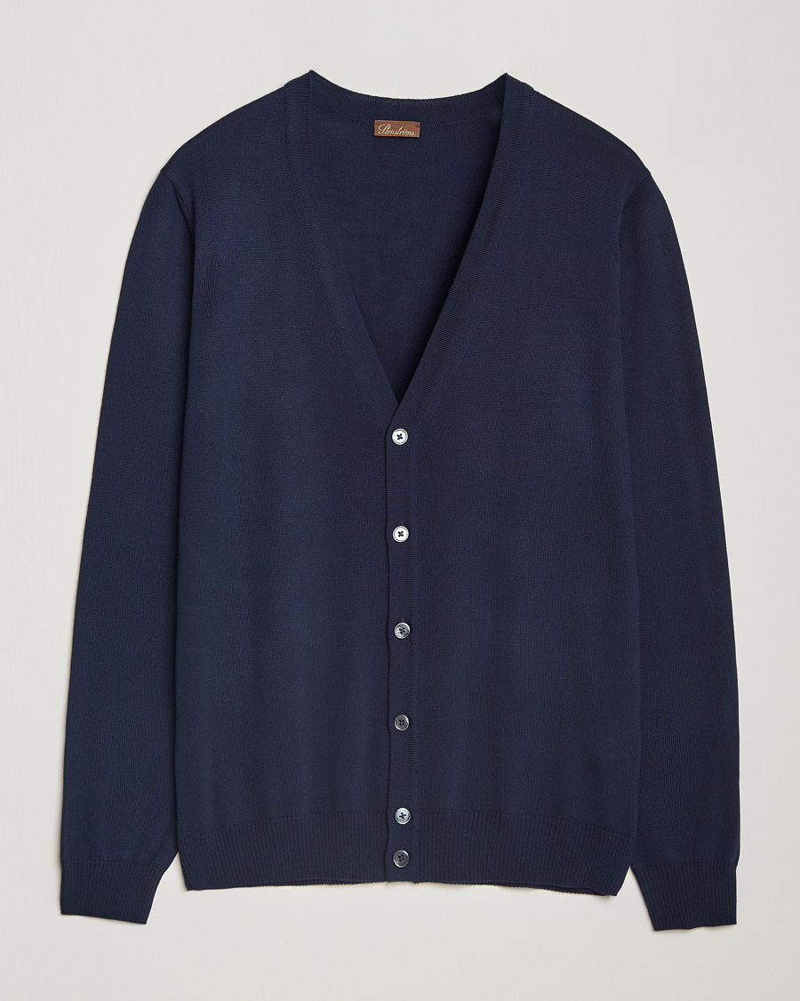 Mies | Puserot | Stenströms | Merino Cardigan Navy