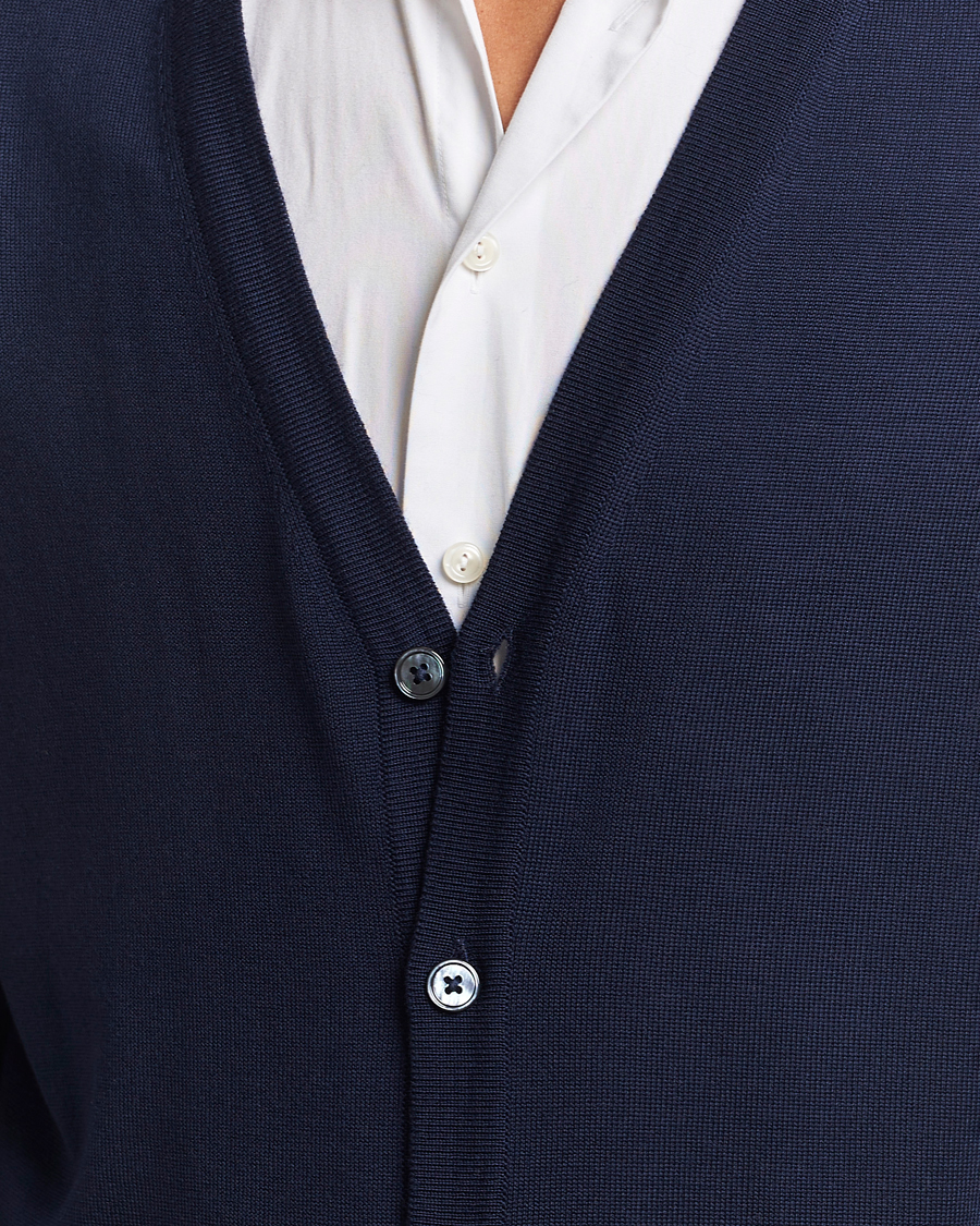 Mies | Puserot | Stenströms | Merino Cardigan Navy