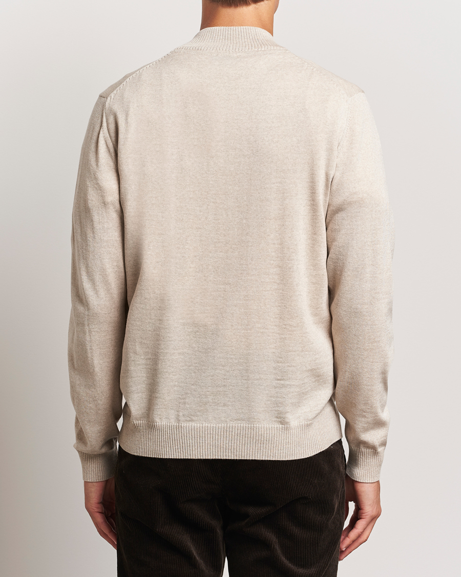 Mies | Puserot | Stenströms | Merino Half Zip Beige