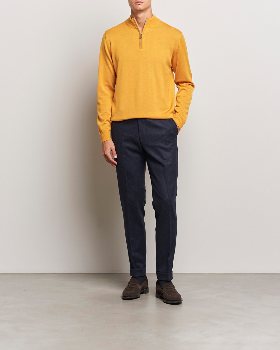 Mies | Puserot | Stenströms | Merino Half Zip Yellow
