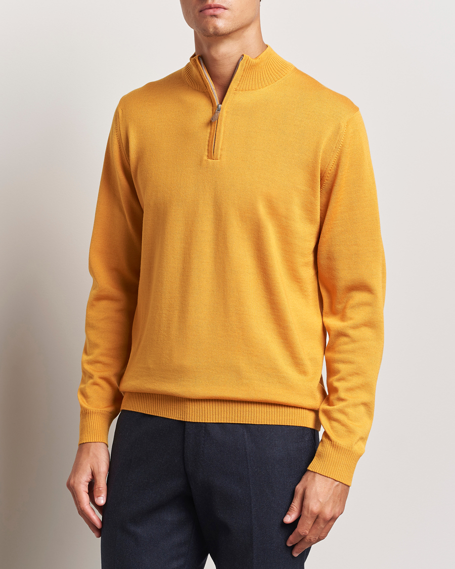 Mies | Puserot | Stenströms | Merino Half Zip Yellow