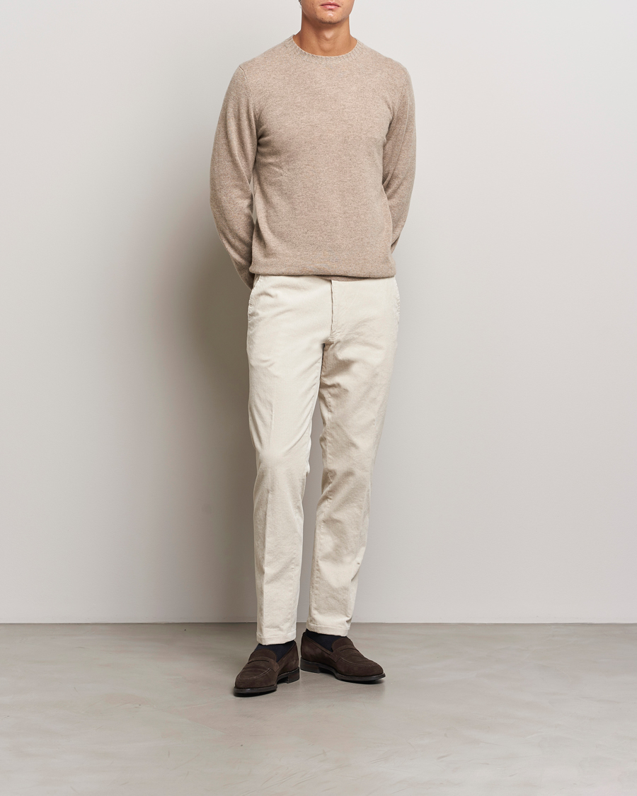 Mies | Puserot | Stenströms | Cashmere Crewneck Beige