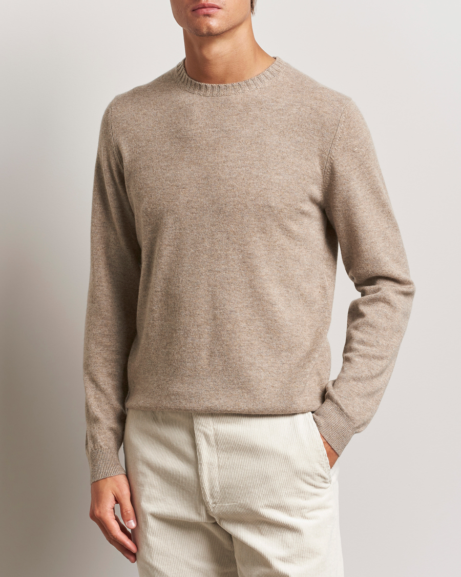 Mies | Puserot | Stenströms | Cashmere Crewneck Beige