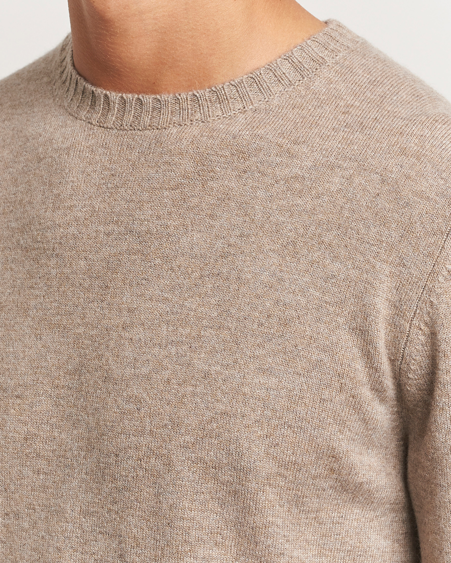 Mies | Puserot | Stenströms | Cashmere Crewneck Beige