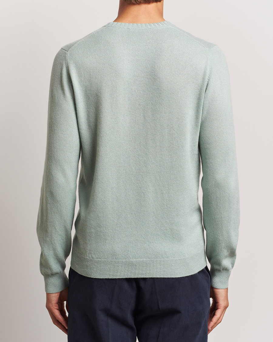 Mies | Puserot | Stenströms | Cashmere Crewneck Light Green