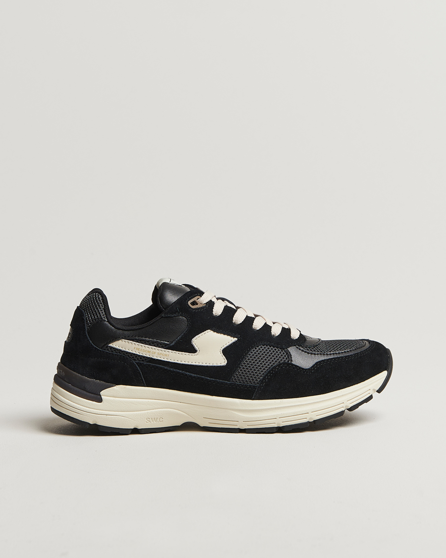 Mies | Stepney Workers Club Amiel S-Strike Suede Sneaker Black | Stepney Workers Club | Amiel S-Strike Suede Sneaker Black
