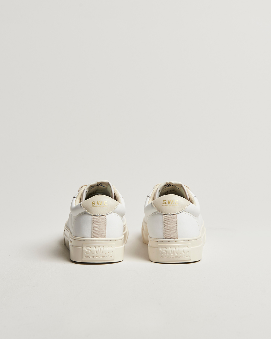 Mies | Tennarit | Stepney Workers Club | Dellow 02 Cupsole Leather Sneaker White