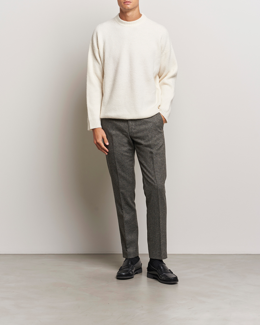 Mies | Housut | Tiger of Sweden | Tenuta Brushed Wool Trousers Turkish Coffee