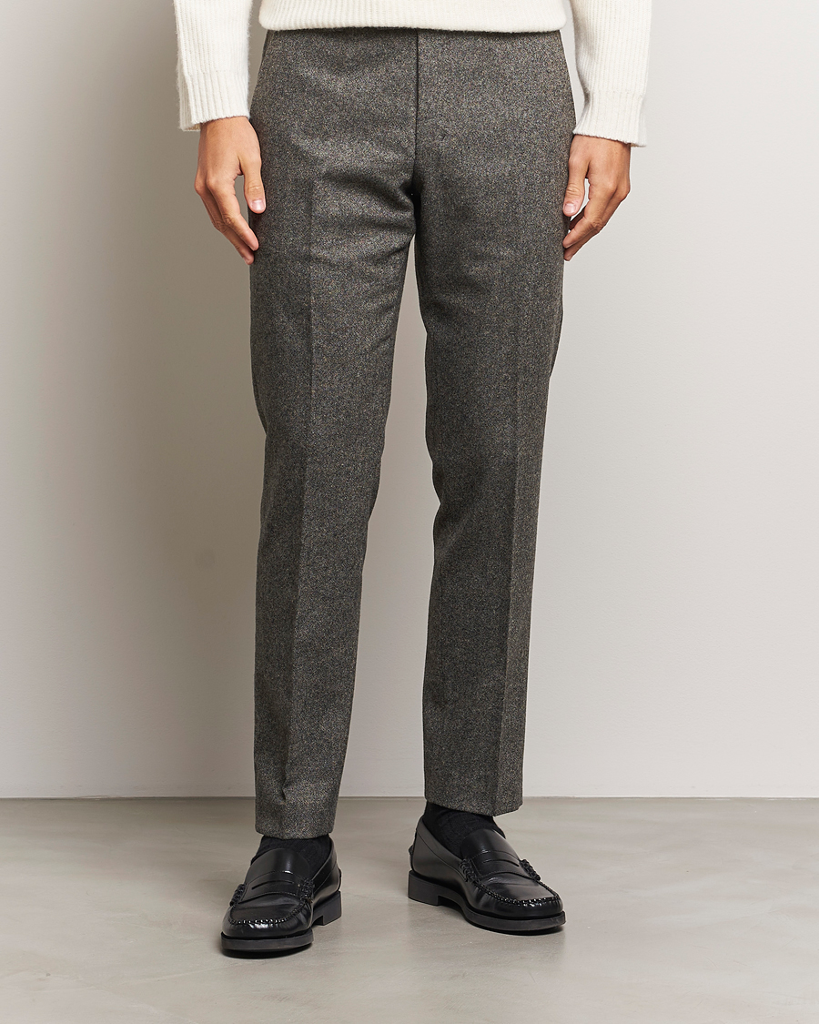 Mies | Housut | Tiger of Sweden | Tenuta Brushed Wool Trousers Turkish Coffee