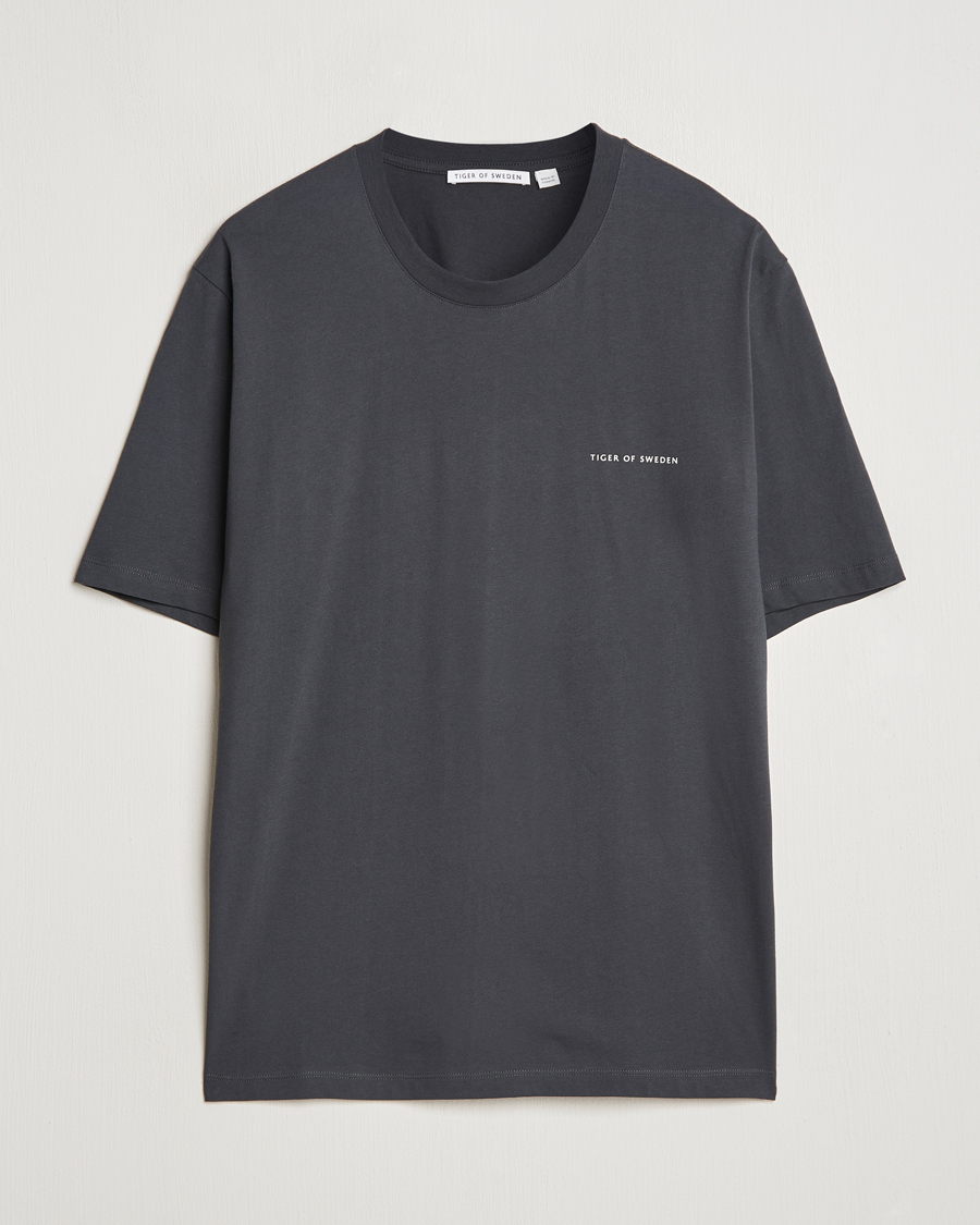 Mies | T-paidat | Tiger of Sweden | Pro Cotton Logo T-Shirt Charcoal