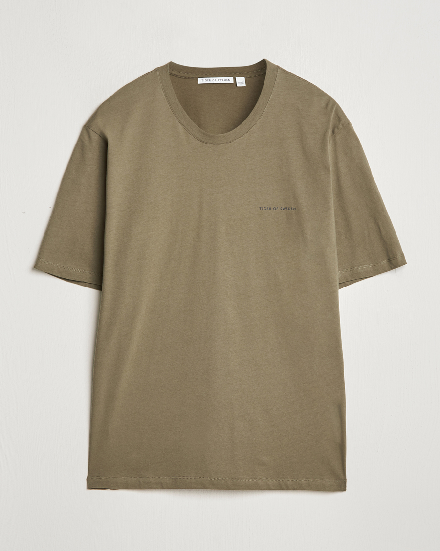 Mies | T-paidat | Tiger of Sweden | Pro Cotton Logo T-Shirt October Sage