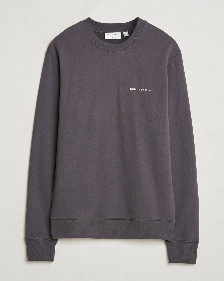 Mies | Puserot | Tiger of Sweden | Emerson Crew Neck Sweatshirt Charcoal