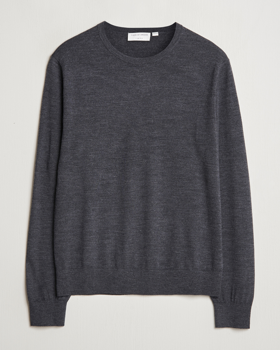 Mies | Puserot | Tiger of Sweden | Connor Crew Neck Pullover Grey Street