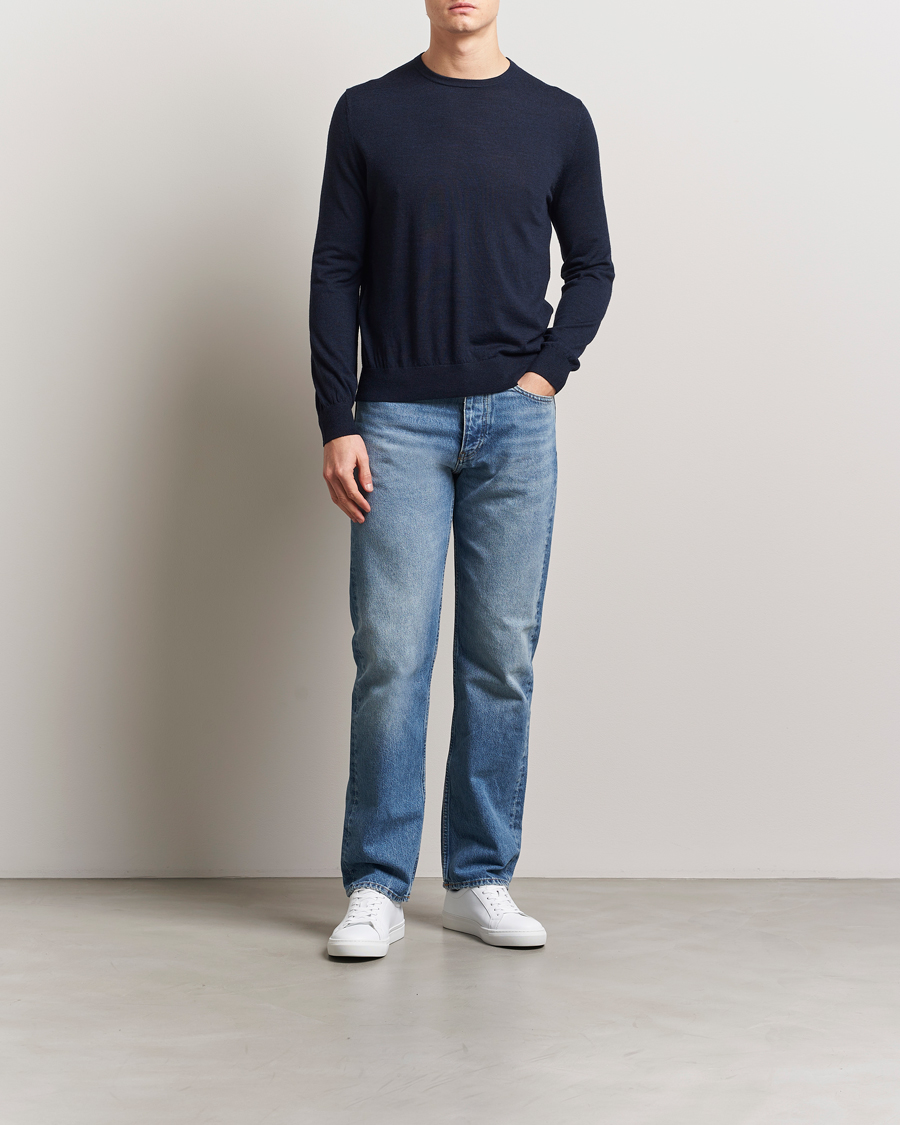 Mies | Puserot | Tiger of Sweden | Connor Crew Neck Pullover Light Ink