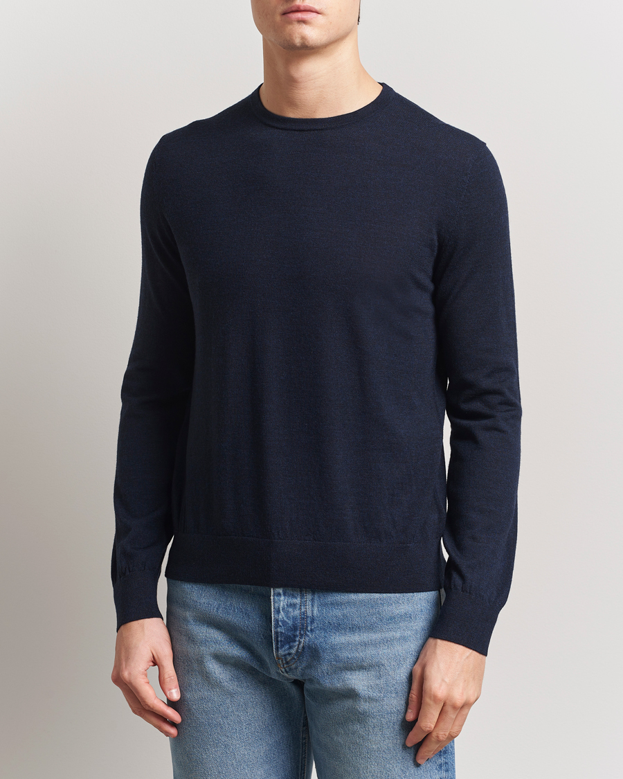 Mies | Puserot | Tiger of Sweden | Connor Crew Neck Pullover Light Ink