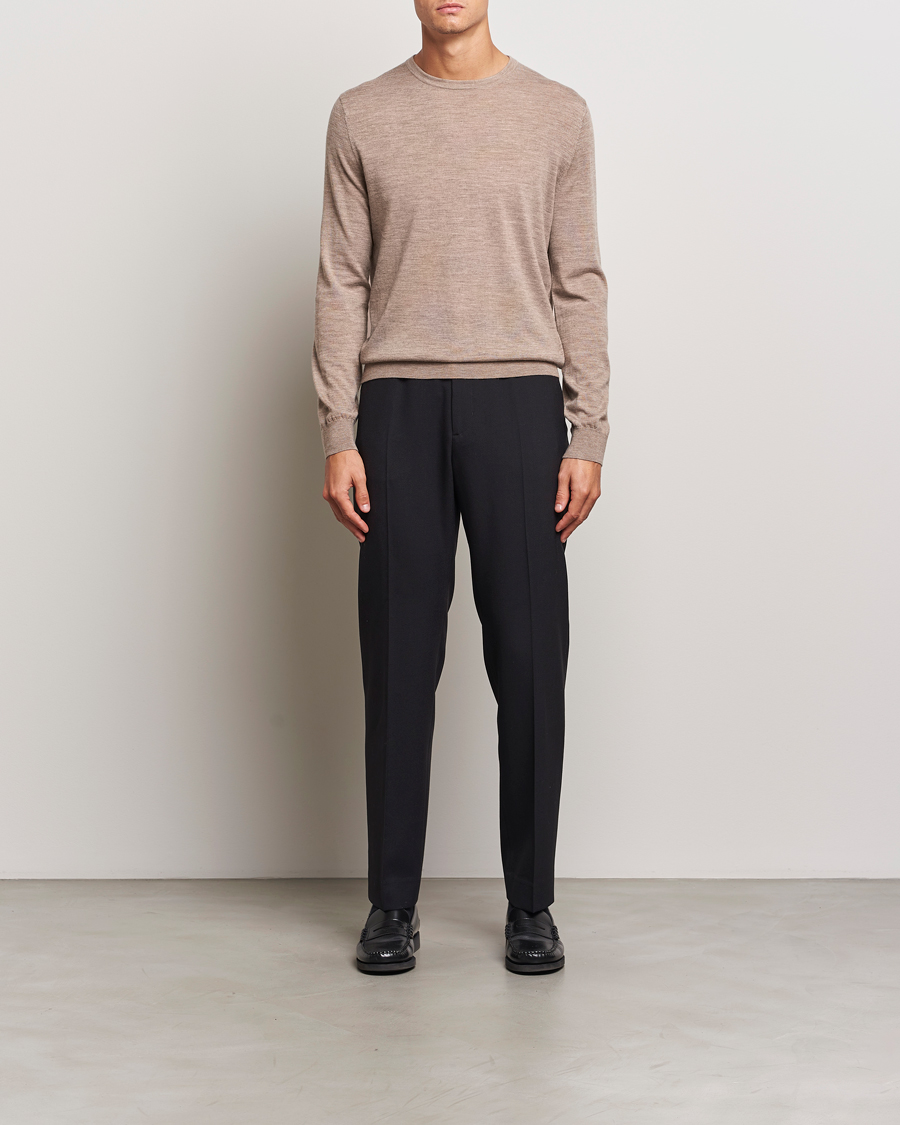 Mies | Puserot | Tiger of Sweden | Connor Crew Neck Pullover Beige Melange