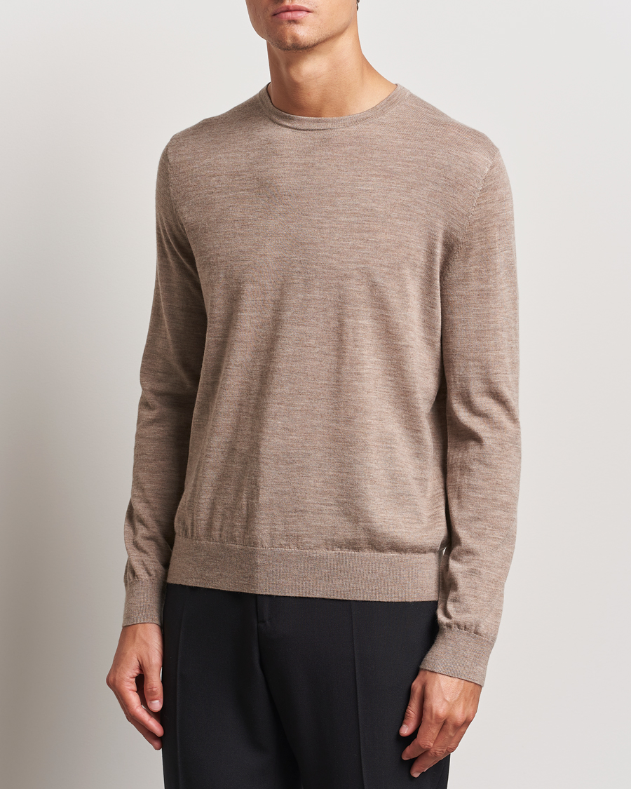 Mies | Puserot | Tiger of Sweden | Connor Crew Neck Pullover Beige Melange