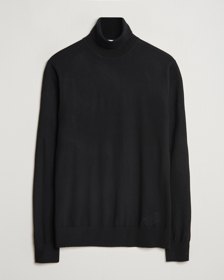 Mies | Puserot | Tiger of Sweden | Nevile Extra Fine Merino Polo Black