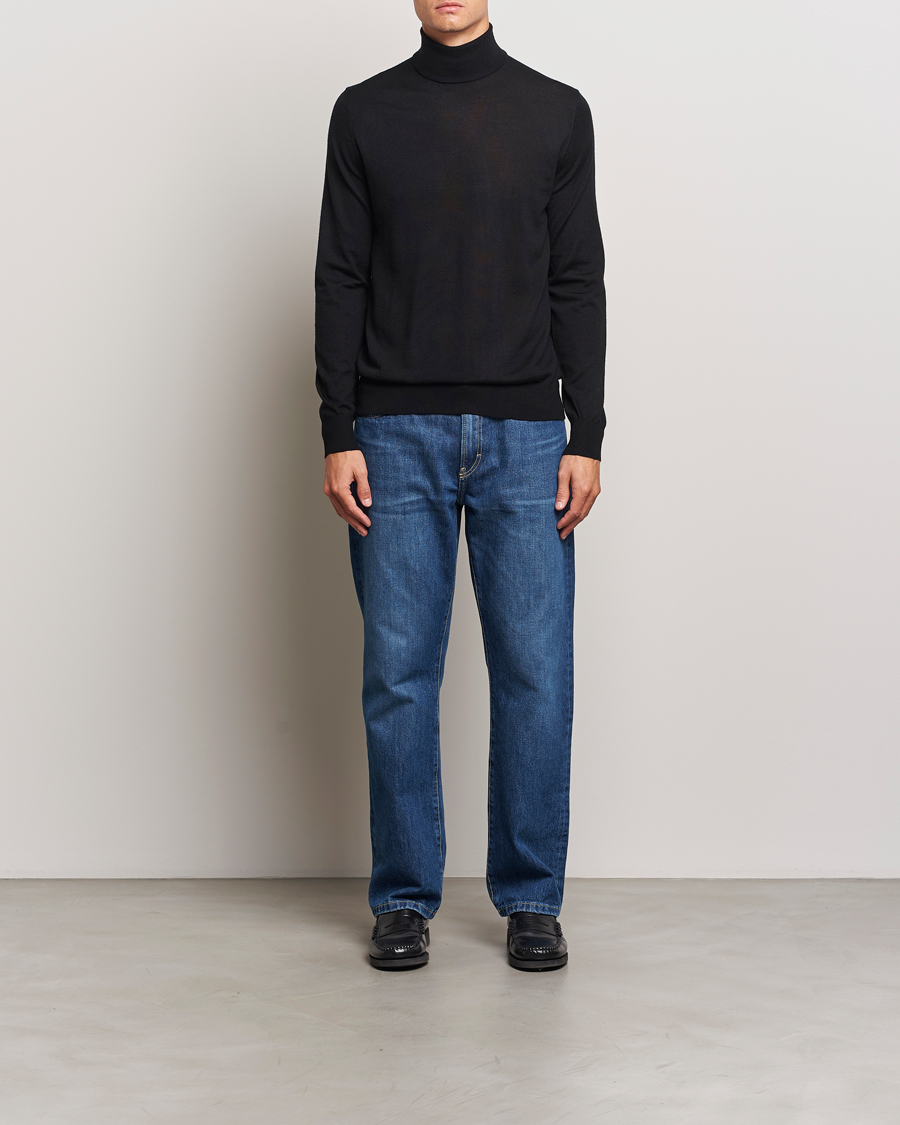 Mies | Puserot | Tiger of Sweden | Nevile Extra Fine Merino Polo Black
