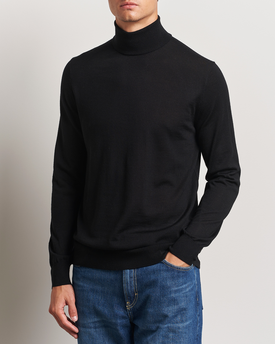 Mies | Puserot | Tiger of Sweden | Nevile Extra Fine Merino Polo Black