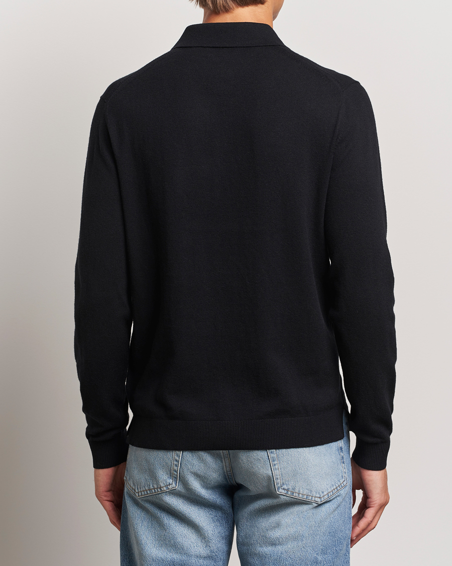 Mies | Puserot | Tiger of Sweden | Orbit Wool/Cotton Half Zip Black