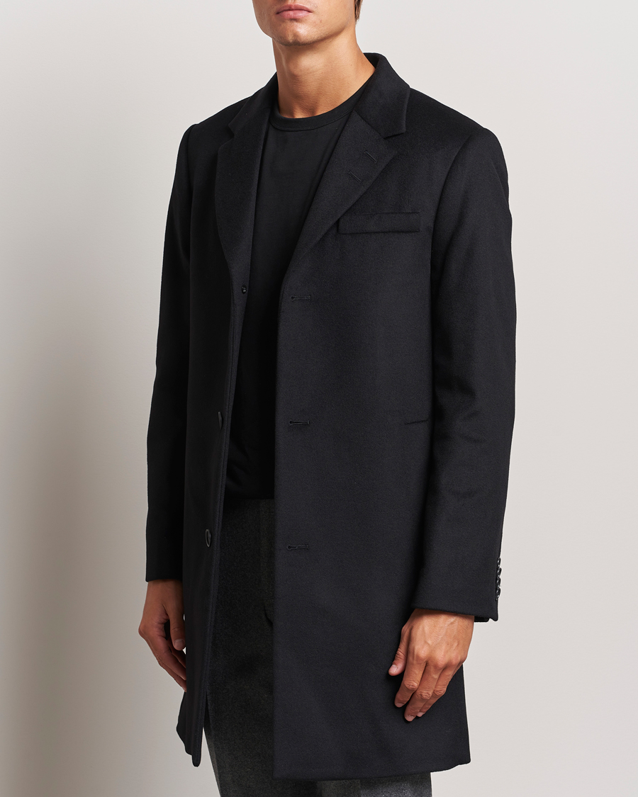 Mies | Takit | Tiger of Sweden | Finnan Wool/Cashmere Coat Black