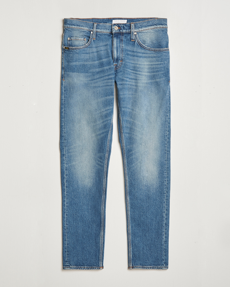 Mies | Farkut | Tiger of Sweden | Pistolero Stretch Cotton Jeans Medium Blue