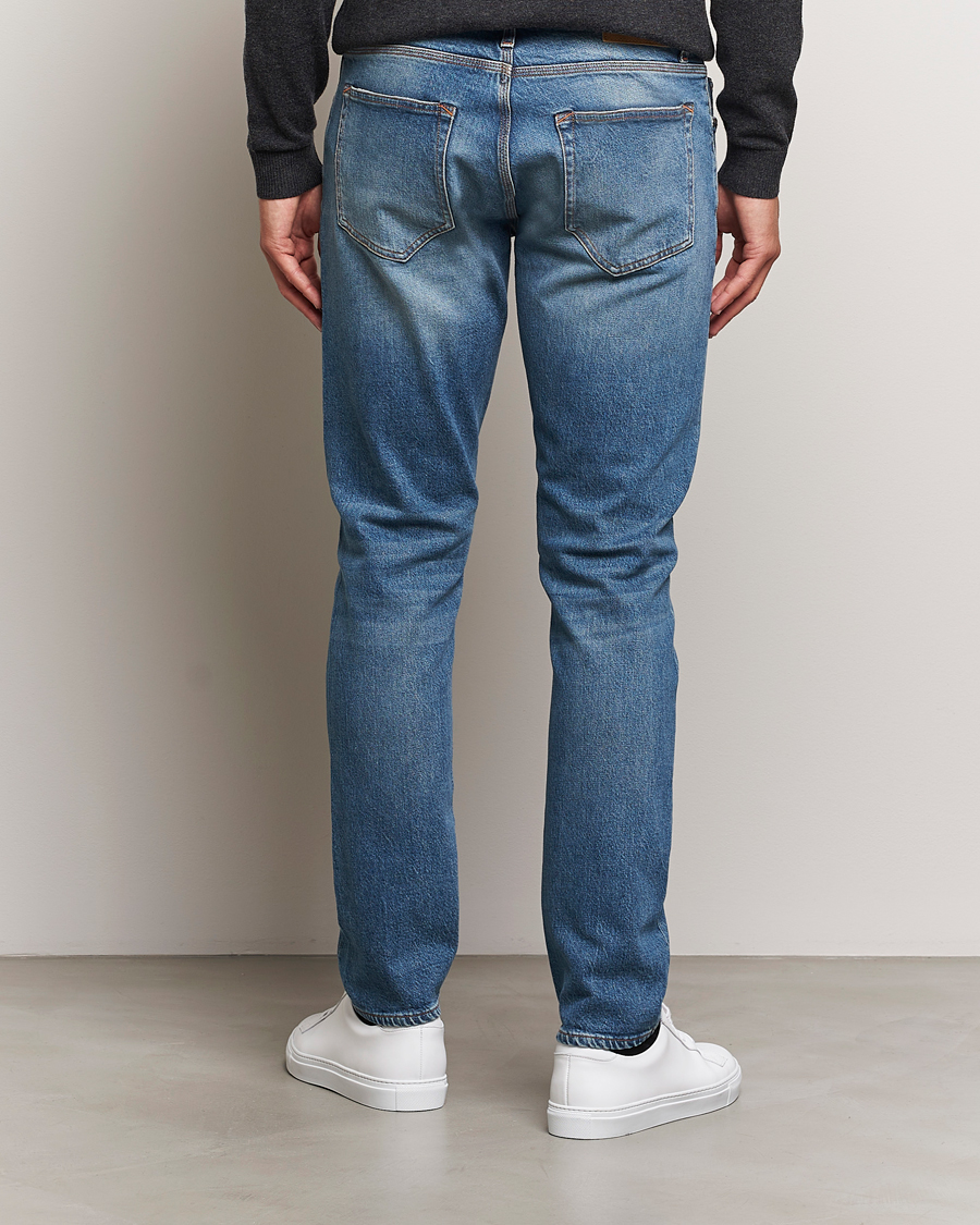 Mies | Farkut | Tiger of Sweden | Pistolero Stretch Cotton Jeans Medium Blue