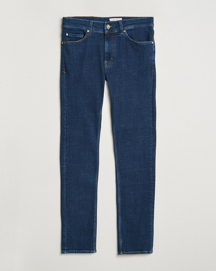 Mies | Farkut | Tiger of Sweden | Evolve Stretch Cotton Jeans Medium Blue