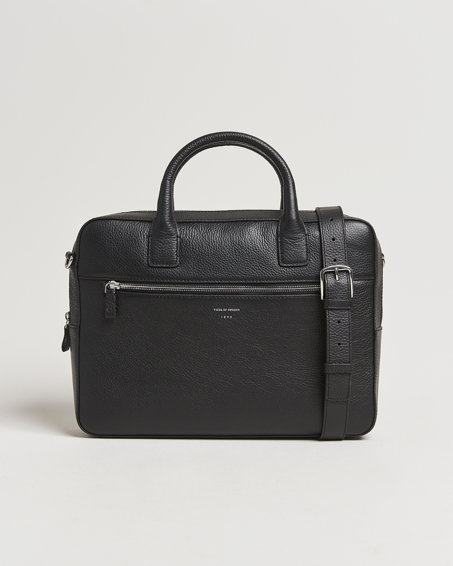 Mies | Tiger of Sweden Beckholmen Leather Briefcase Black | Tiger of Sweden | Beckholmen Leather Briefcase Black
