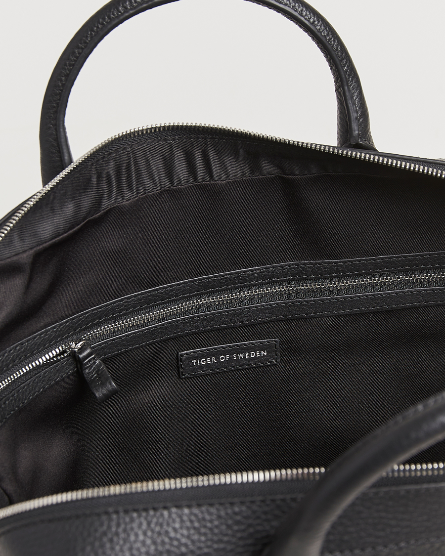 Mies | Tiger of Sweden Beckholmen Leather Briefcase Black | Tiger of Sweden | Beckholmen Leather Briefcase Black