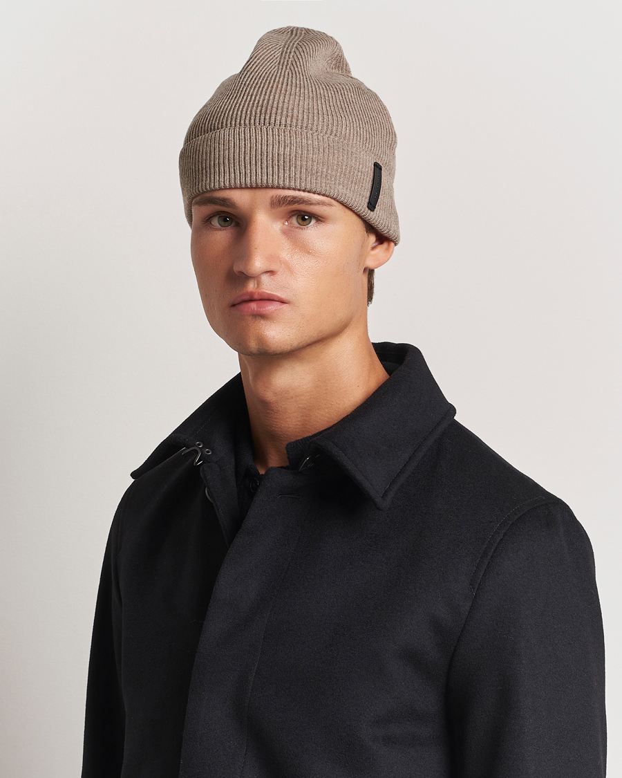 Mies | Tiger of Sweden Caldu Wool Beanie Beige Melange | Tiger of Sweden | Caldu Wool Beanie Beige Melange