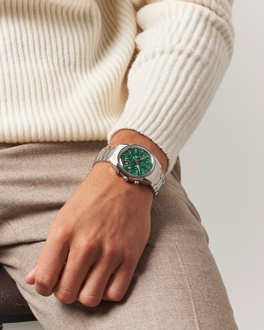 Mies | Timex Q Timex Falcon Eye Chronograph 40mm Green Dial | Timex | Q Falcon Eye Chronograph 40mm Green Dial