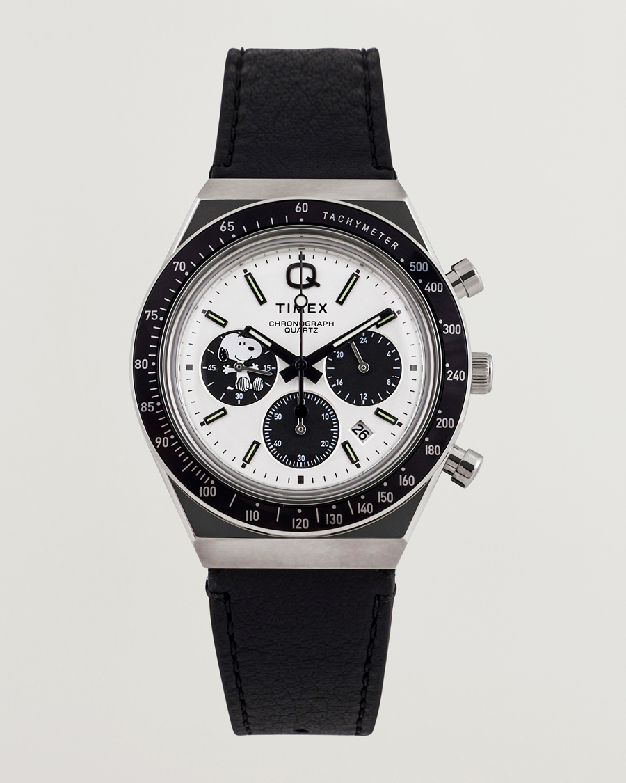 Mies | Timex Q Timex Snoopy Chronograph 40mm White Dial | Timex | Q Snoopy Chronograph 40mm White Dial
