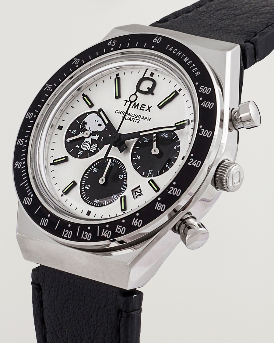 Mies | Timex Q Timex Snoopy Chronograph 40mm White Dial | Timex | Q Snoopy Chronograph 40mm White Dial