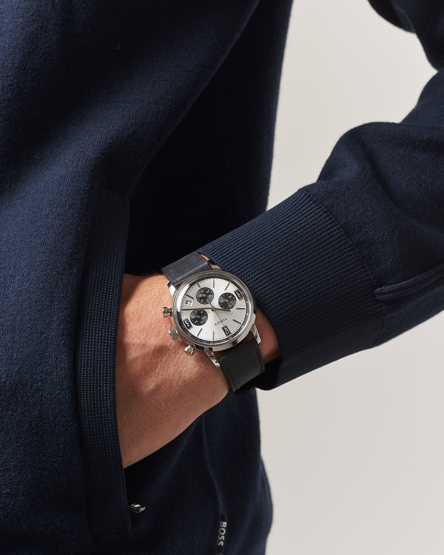 Mies | Timex Marlin Chrono Tachymeter 40mm Silver Dial | Timex | Marlin Chrono Tachymeter 40mm Silver Dial
