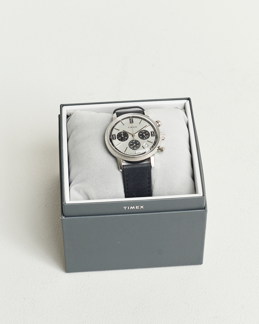 Mies | Timex Marlin Chrono Tachymeter 40mm Silver Dial | Timex | Marlin Chrono Tachymeter 40mm Silver Dial