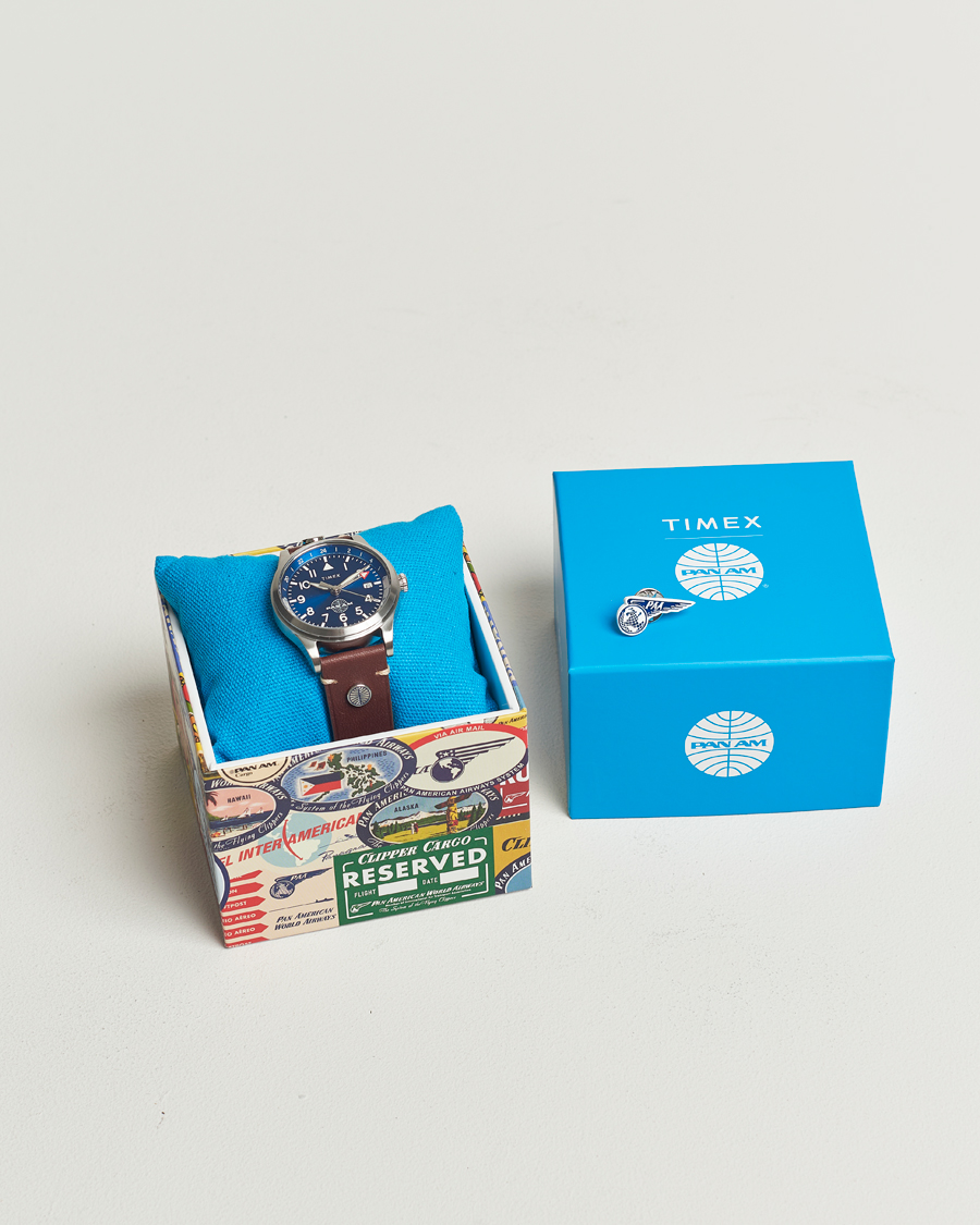 Mies | Timex Pan Am GMT Stainless Steel 39mm Blue Dial | Timex | Pan Am GMT Stainless Steel 39mm Blue Dial