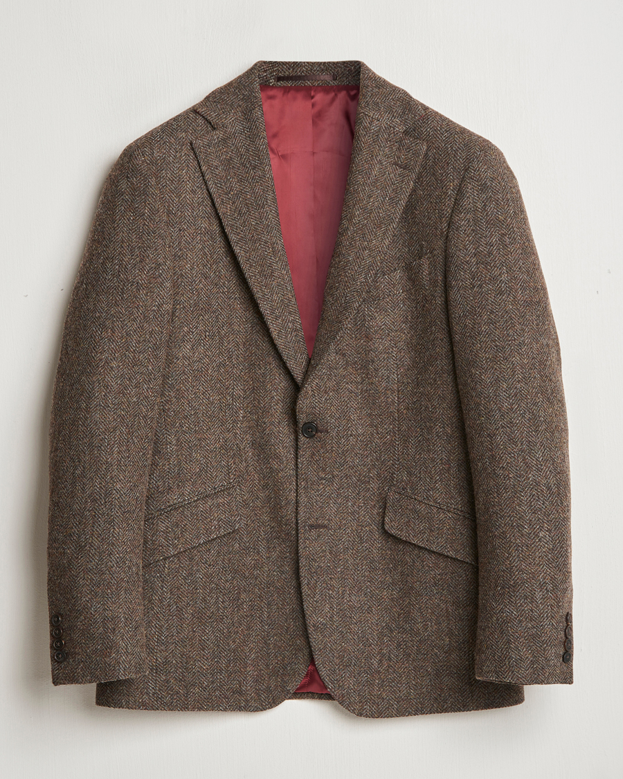 Mies | Pikkutakit | Walker Slater | Edward Lambswool Herringbone Blazer Brown