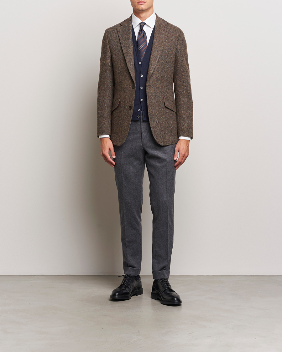Mies | Pikkutakit | Walker Slater | Edward Lambswool Herringbone Blazer Brown